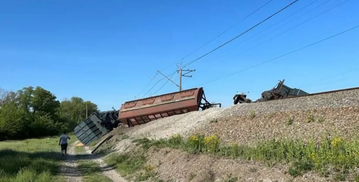 Дыверсія на чыгунцы ў Крыме / t.me/astrapress/
