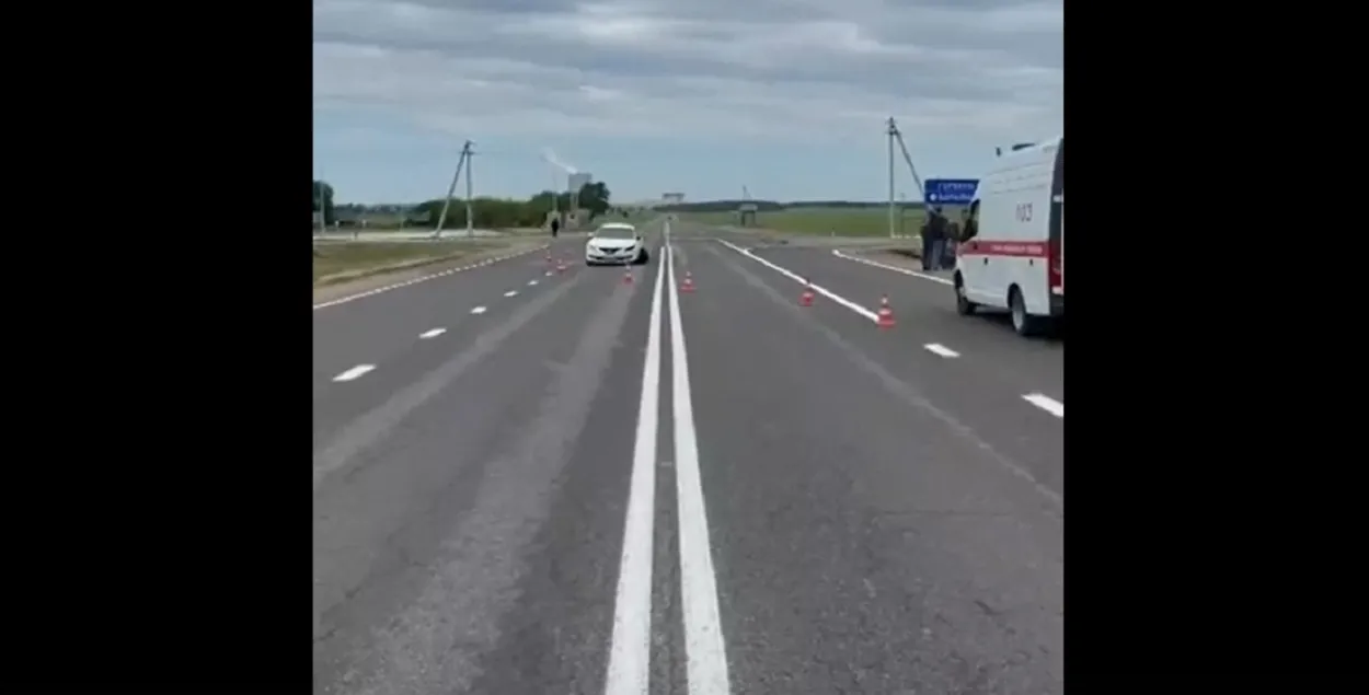 На месте аварии / Скриншот видео ГАИ