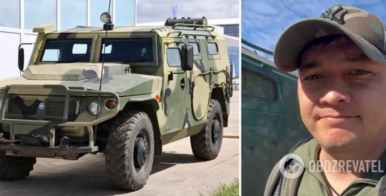 Бронеавтомобиль "Тигр" и Виталий Ким / obozrevatel.com
