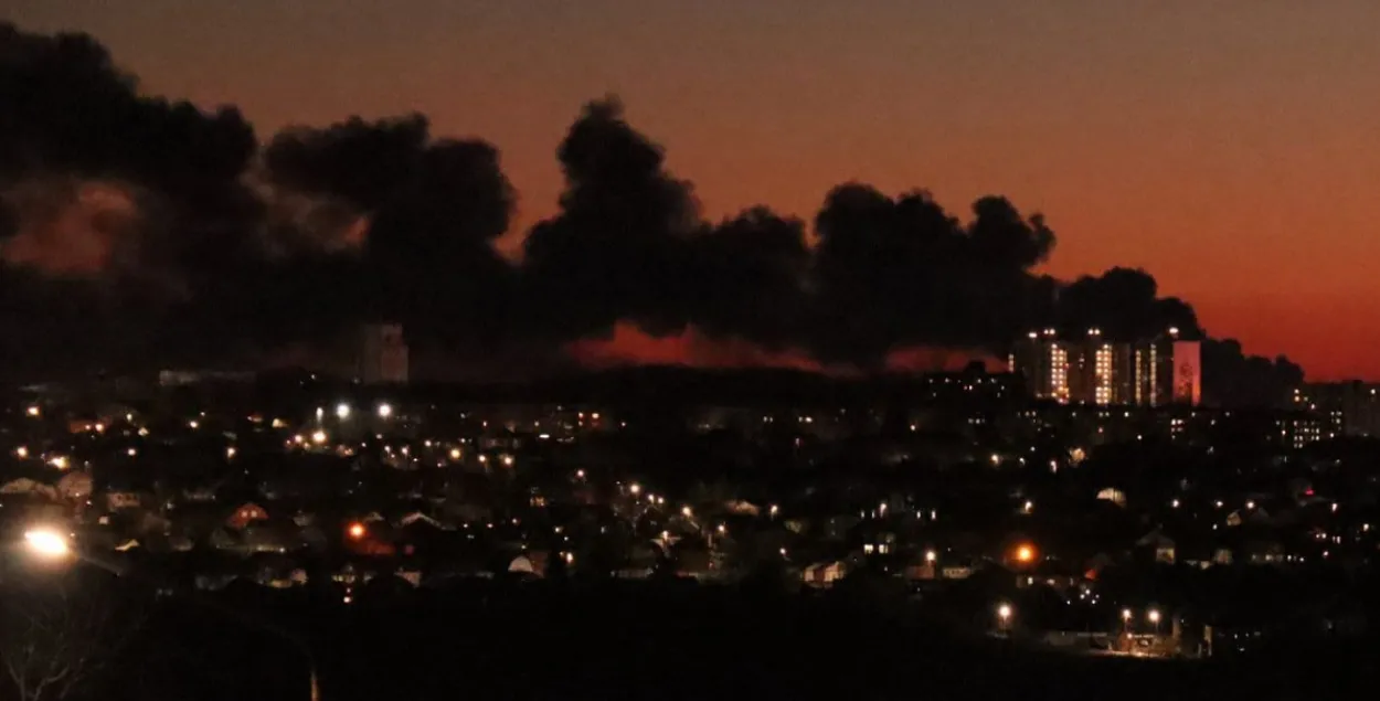 Пожар после атаки / Telegram
