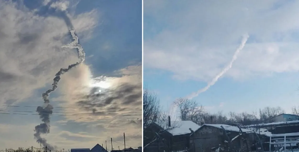 Сляды працы супрацьпаветранай абароны / t.me/bazabazon
