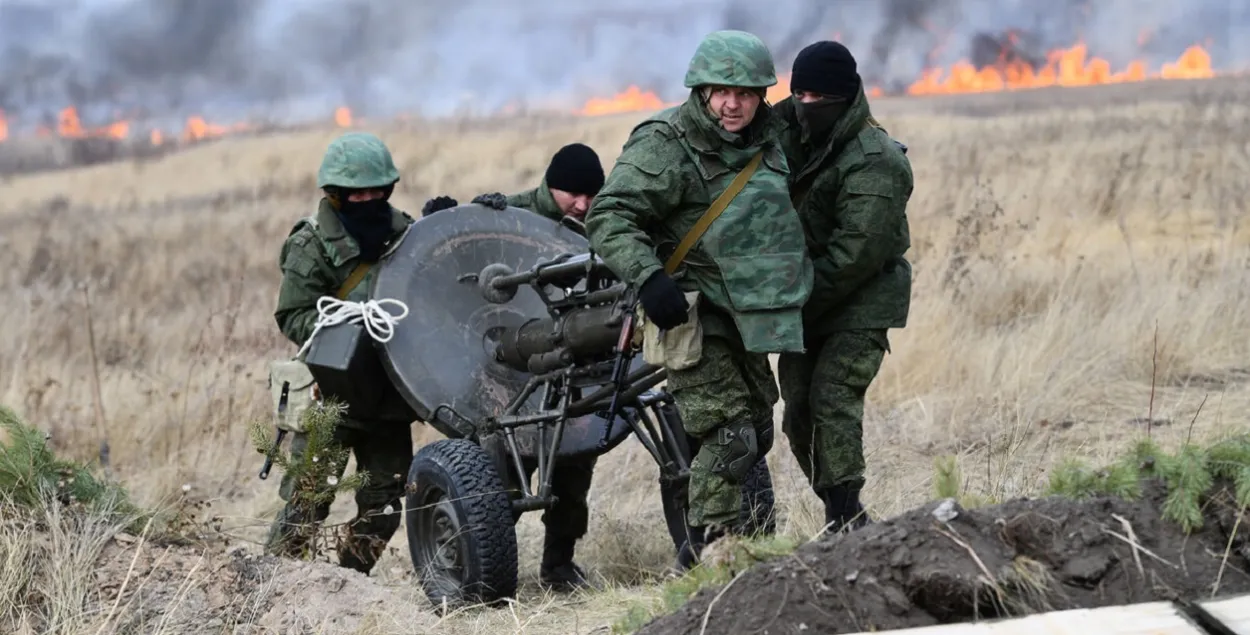 Расійскія вайскоўцы з мінамётам / ria.ru