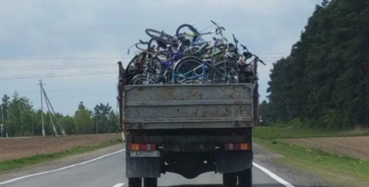 Ровары вывезлі на грузавіку / t.me/hrodnaonelove/