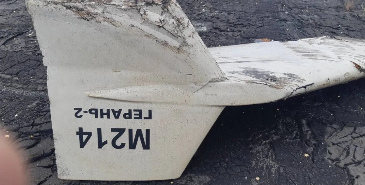 Збіты ва Украіне іранскі беспілотнік / twitter.com/kms_d4k
