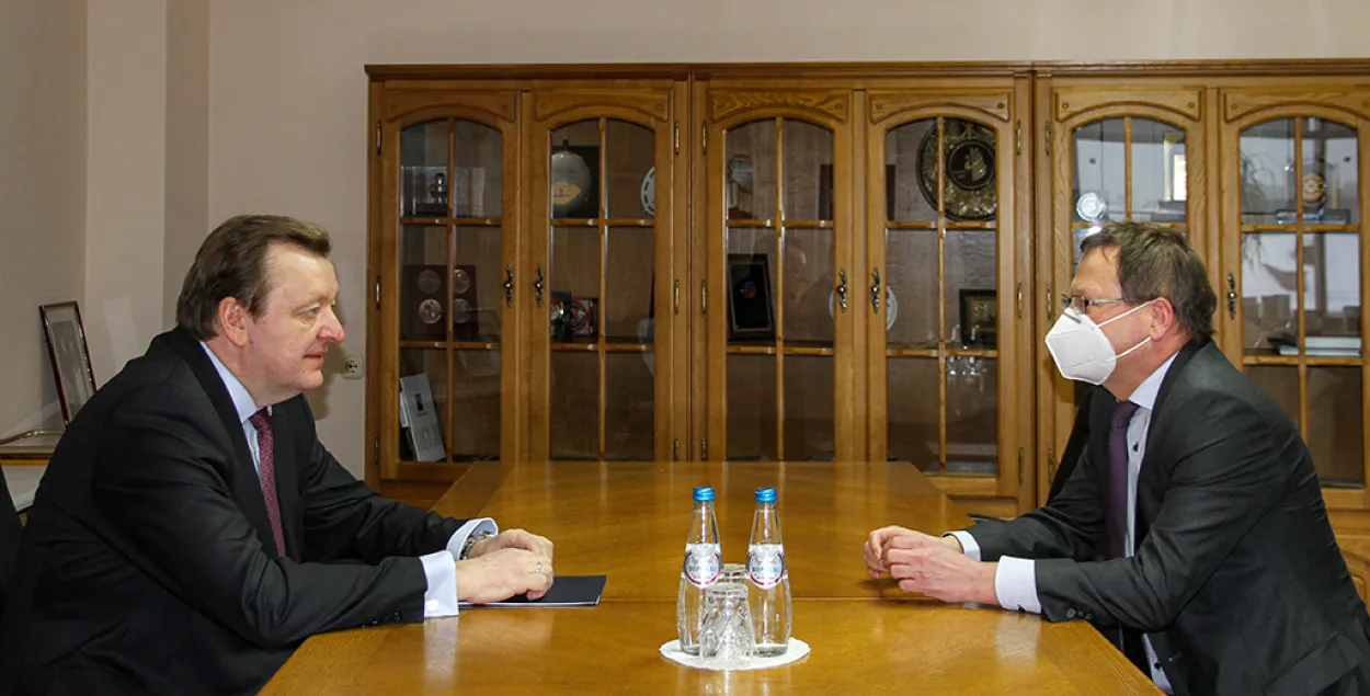 Сяргей Алейнік і Манфрэд Хутэрэр / mfa.gov.by