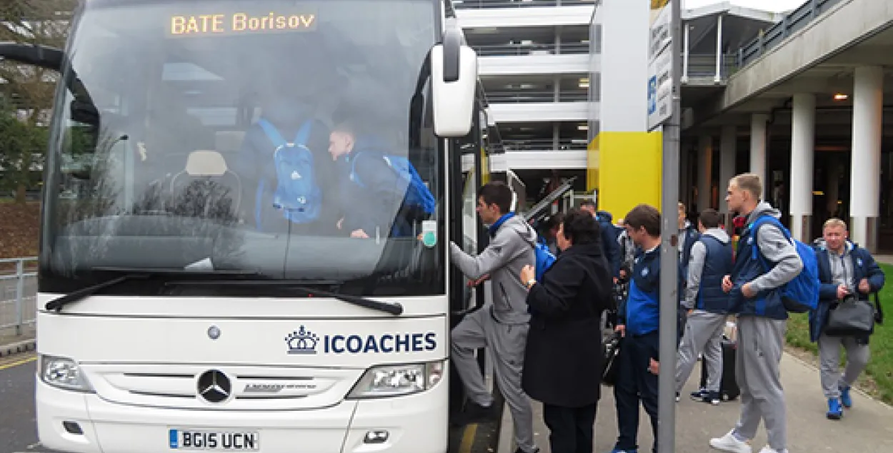 Футбалісты БАТЭ ў Лондане (фота)