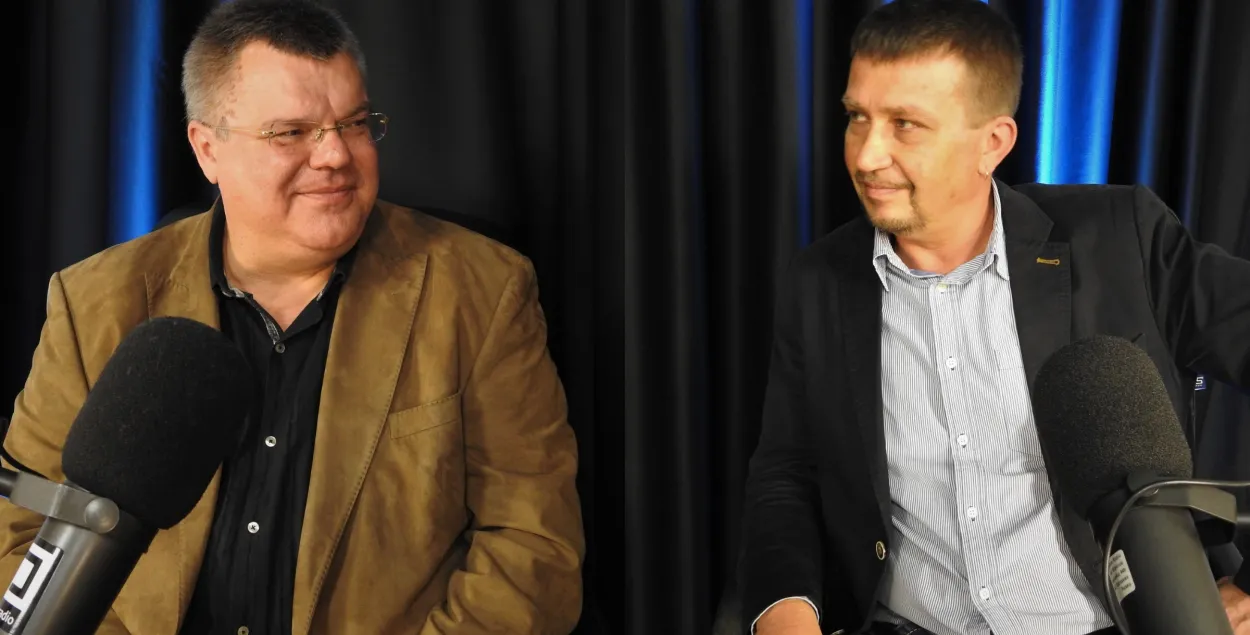 Віктар Бабарыка і рэдактар Еўрарадыё Зміцер Лукашук / Марыя Вайтовіч, Еўрарадыё