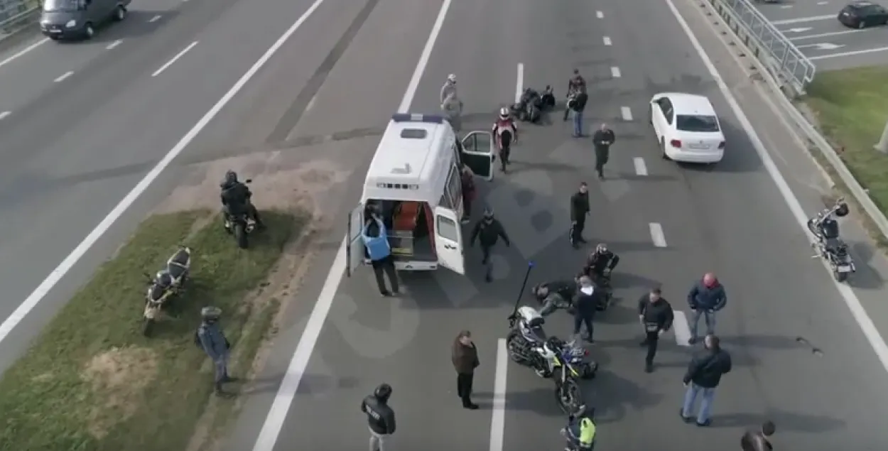 Кадр с видео с места происшествия