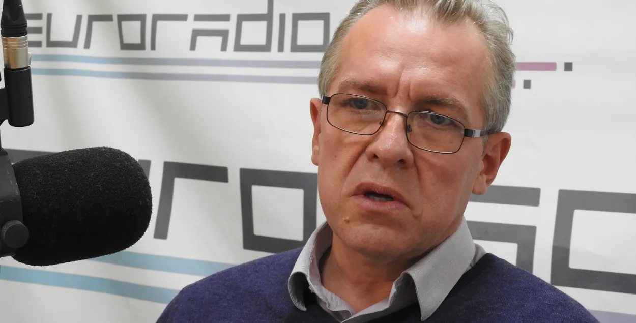 Уладзімір Беражкоў у студыі Еўрарадыё.