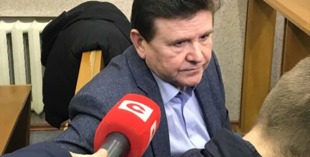 Александр Белецкий во время суда в феврале 2019 г. / "Белсат"