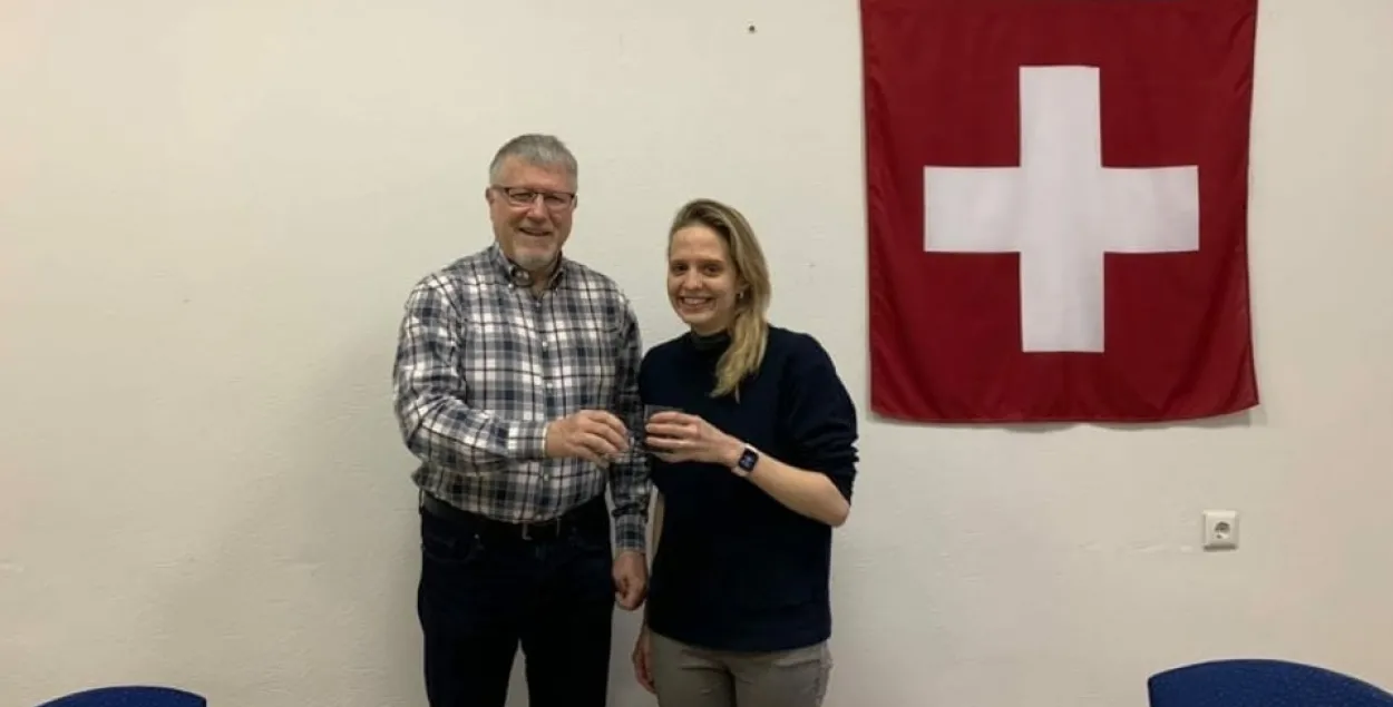Пасол Швейцарыі ў Беларусі Клод Альтермат і Люцыя Чырко / twitter.com/SwissAmbBelarus