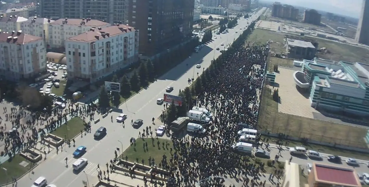 У Інгушэціі расфармавалі батальён паліцыі, які адмовіўся разганяць пратэстоўцаў