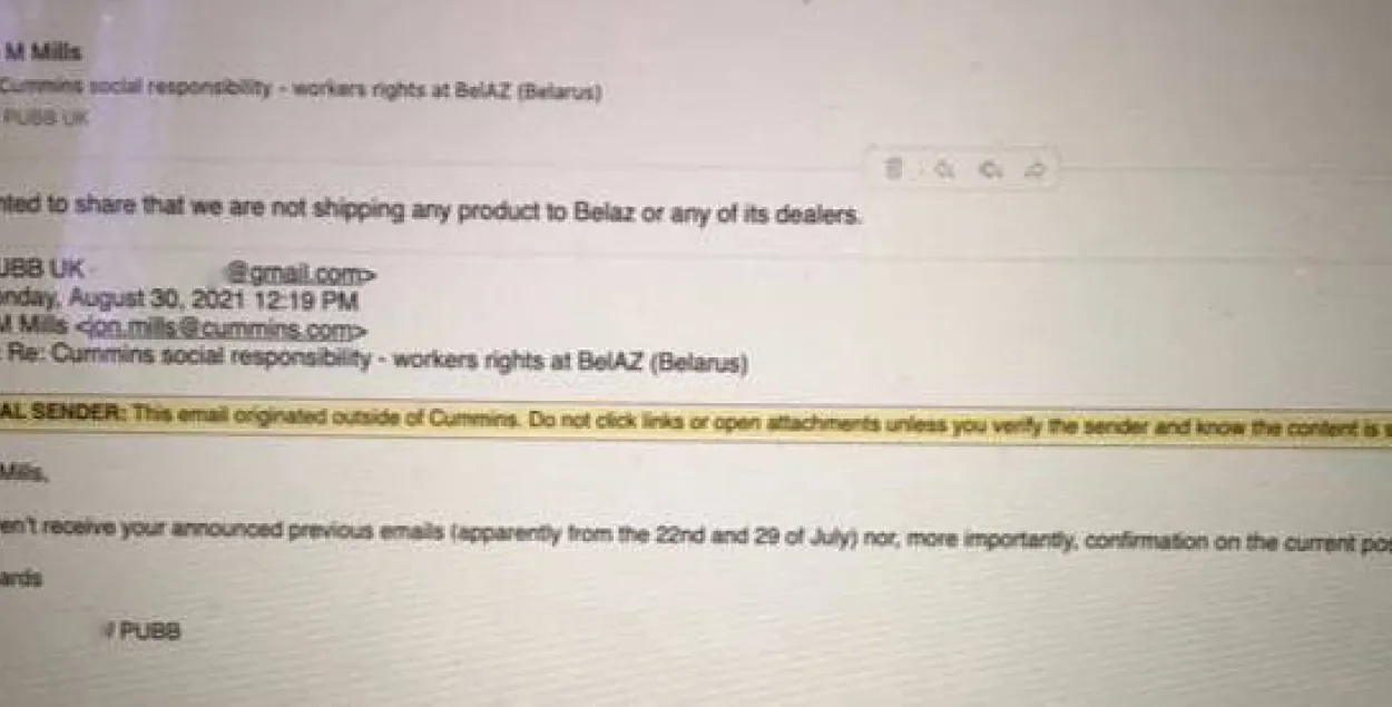 Cummins прекратила поставки на БелАЗ