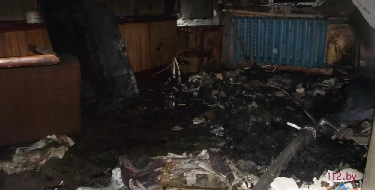 У Мазыры падчас пажару загінуў чалавек, 10 эвакуявалі
