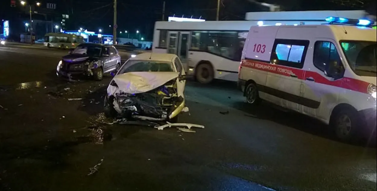 У аўтааварыі ў Мінску пацярпела пасажырка