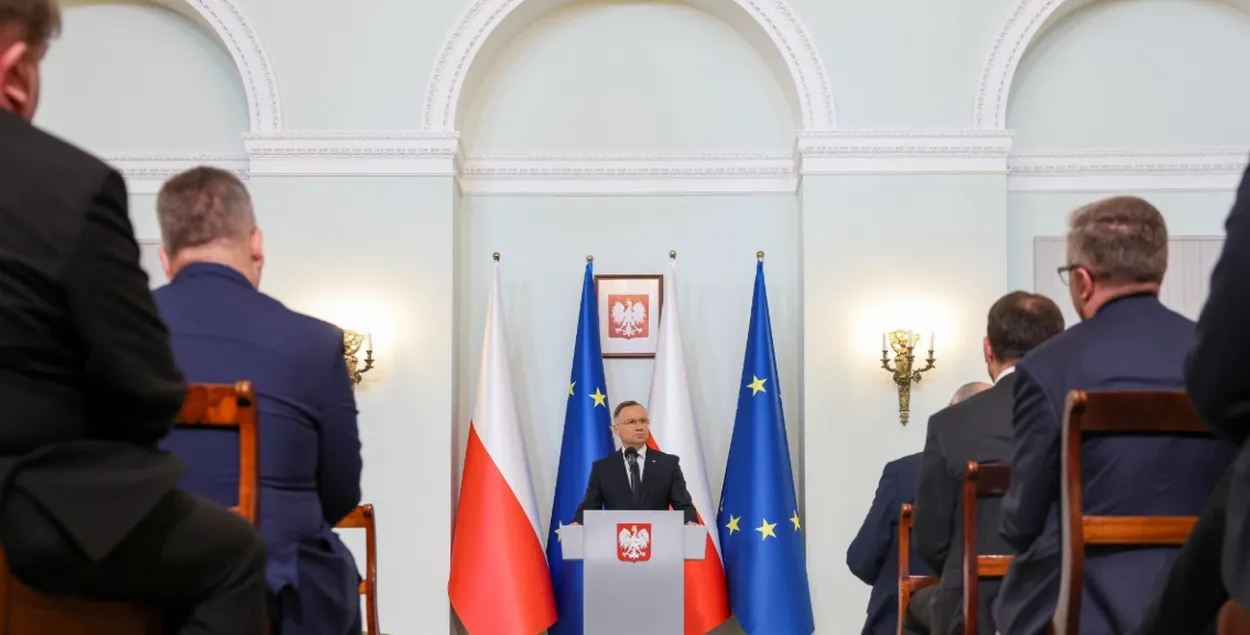 Анджэй Дуда на сустрэчы з польскімі пасламі / Канцылярыя прэзідэнта РП