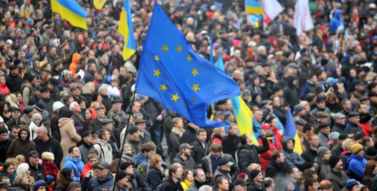 Ва Украіне адзначаюць Дзень годнасці і свабоды