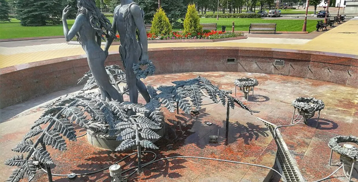 У Маладзечне перад Днём дэсантніка адключылі фантан