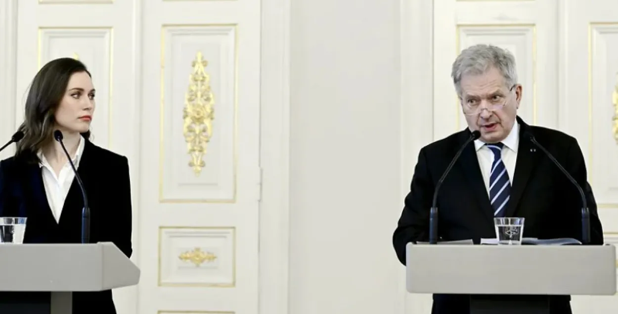 Прэм'ер-міністр Фінляндыі Санна Марын і прэзідэнт Саўлі Нііністэ / Reuters