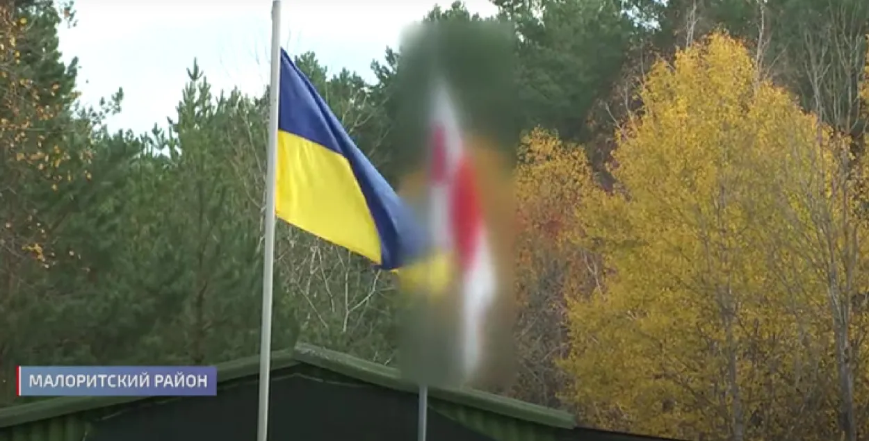 Выяву нацыянальнага беларускага сцяга ў эфіры СТБ размылі / ctv.by