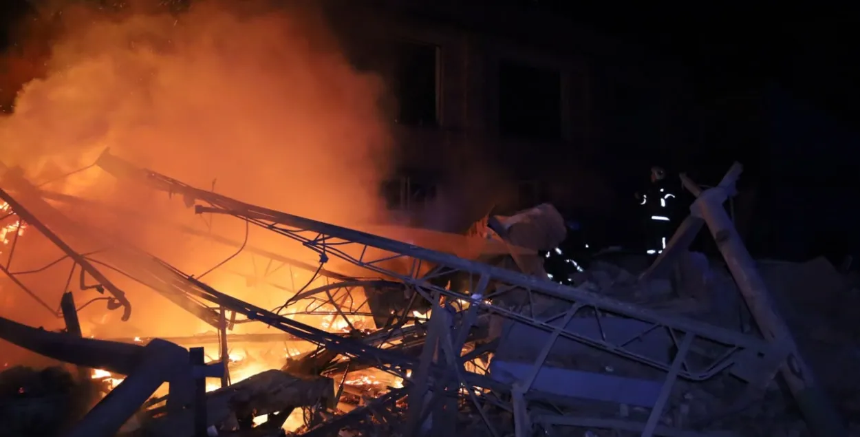 Последствия одного из сентябрьских обстрелов Харькова /@synegubov
