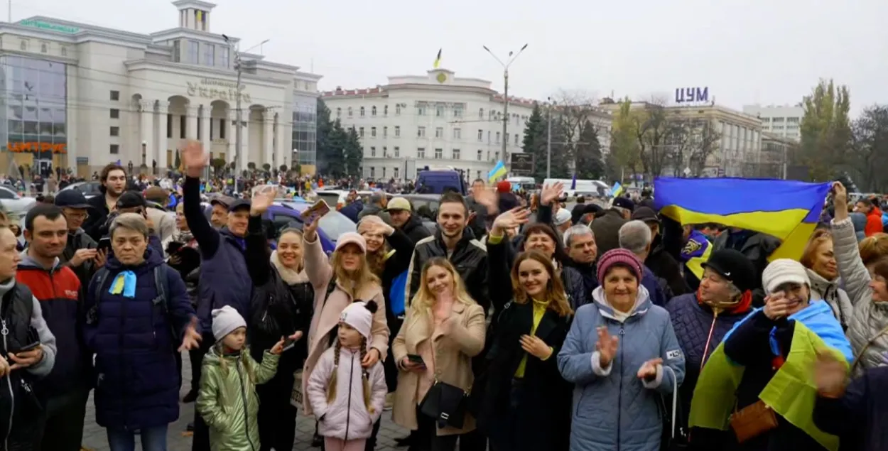 Стоп-кадр из репортажа CNN из освобожденного Херсона /&nbsp;cnn.com
