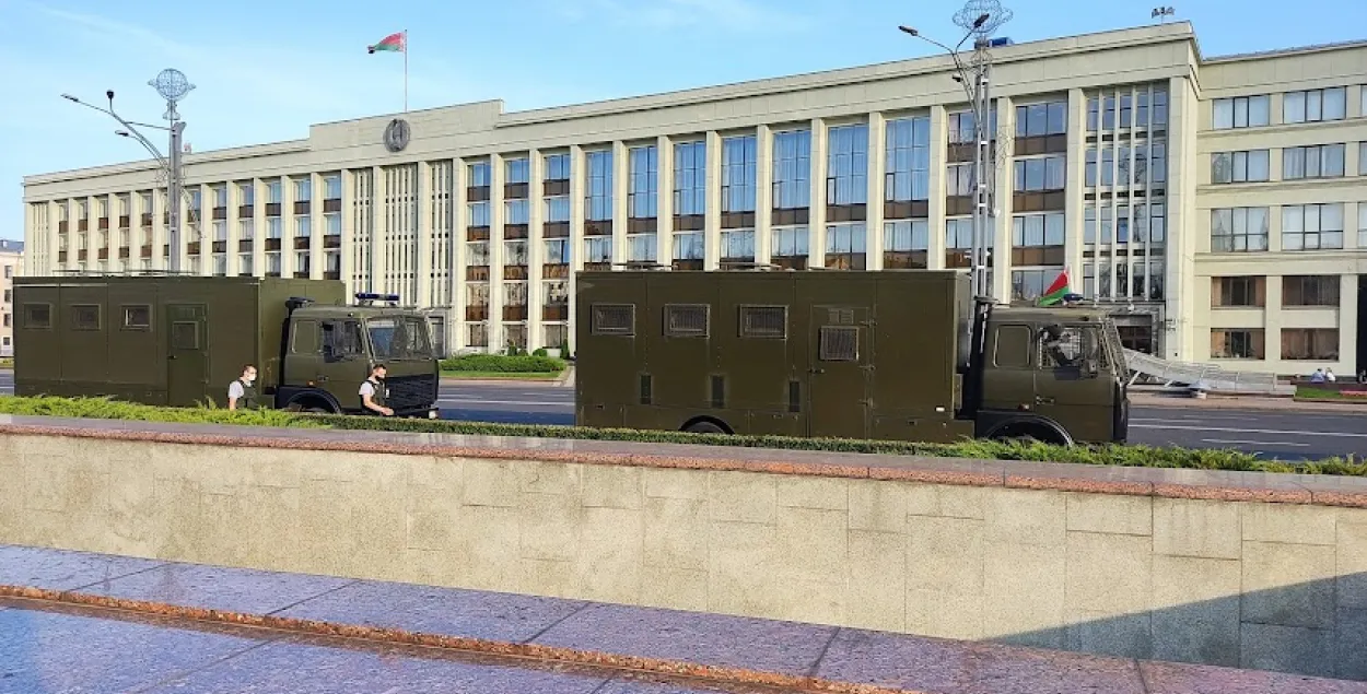 Автозаки в центре белорусской столицы / Из архива Еврорадио