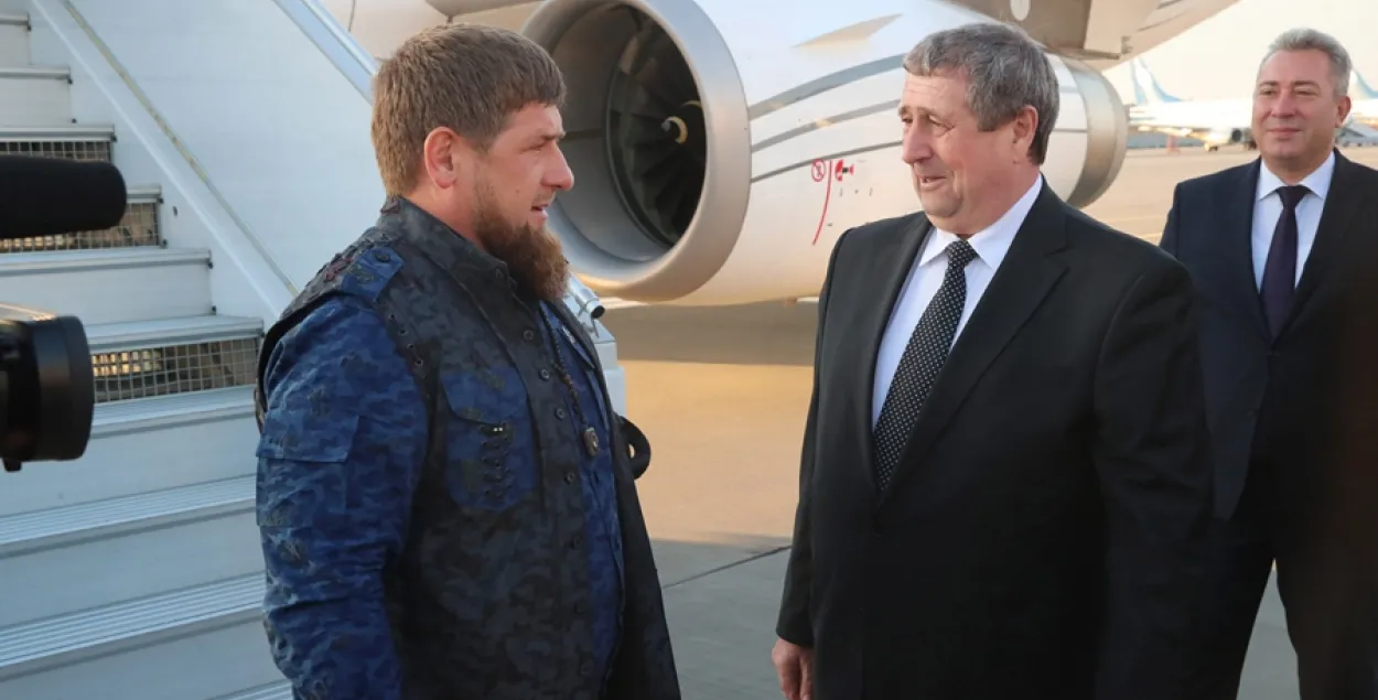 Рамзан Кадыраў прыляцеў у Беларусь