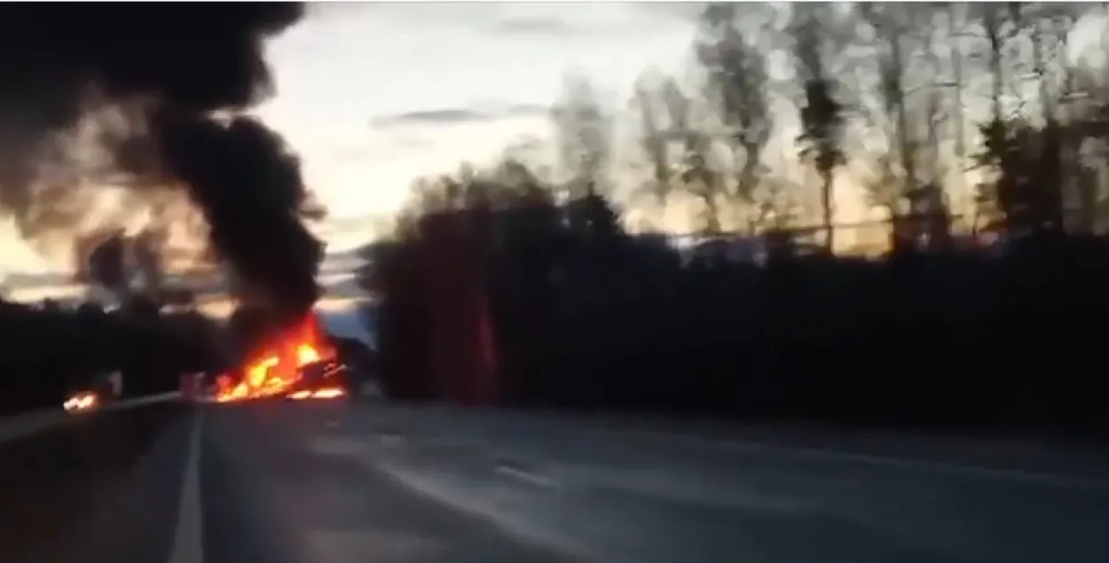Авария под Крупками / кадр из видео
