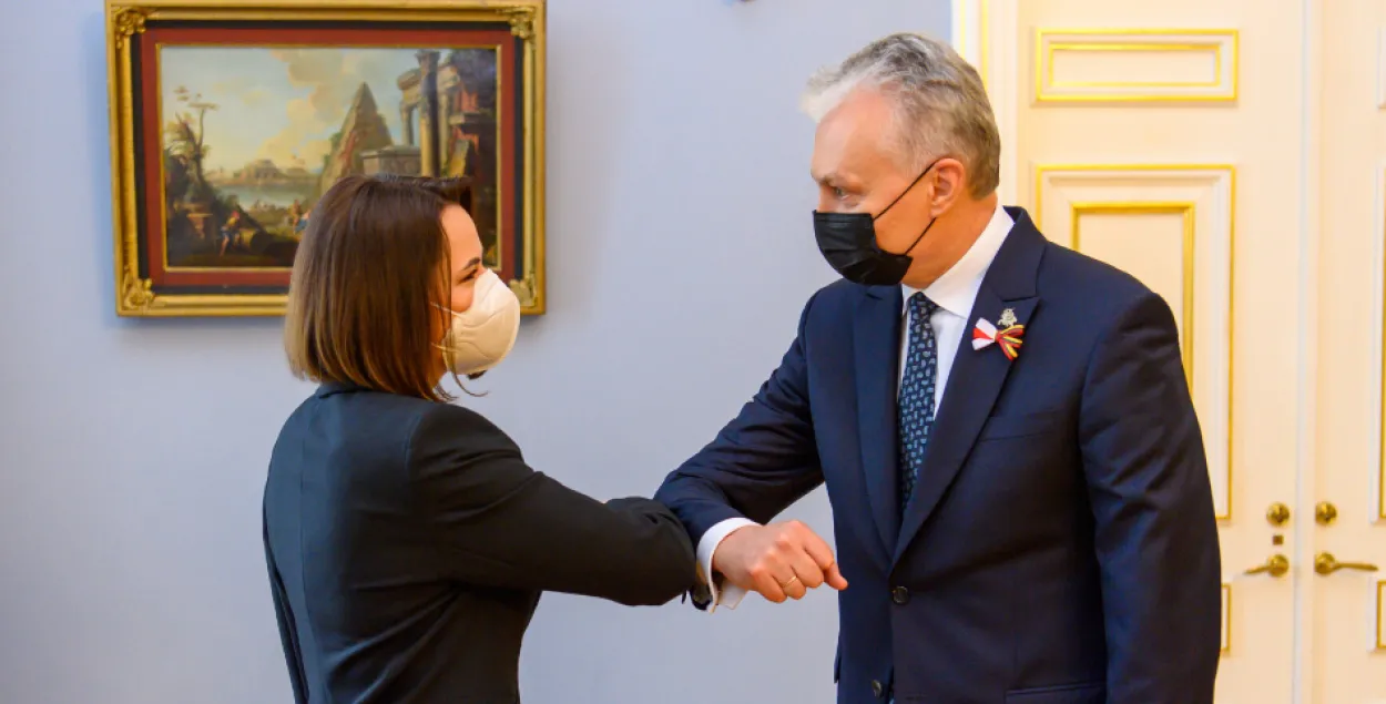 Светлана Тихановская на встрече с Гитанасом Науседой / lrp.lt