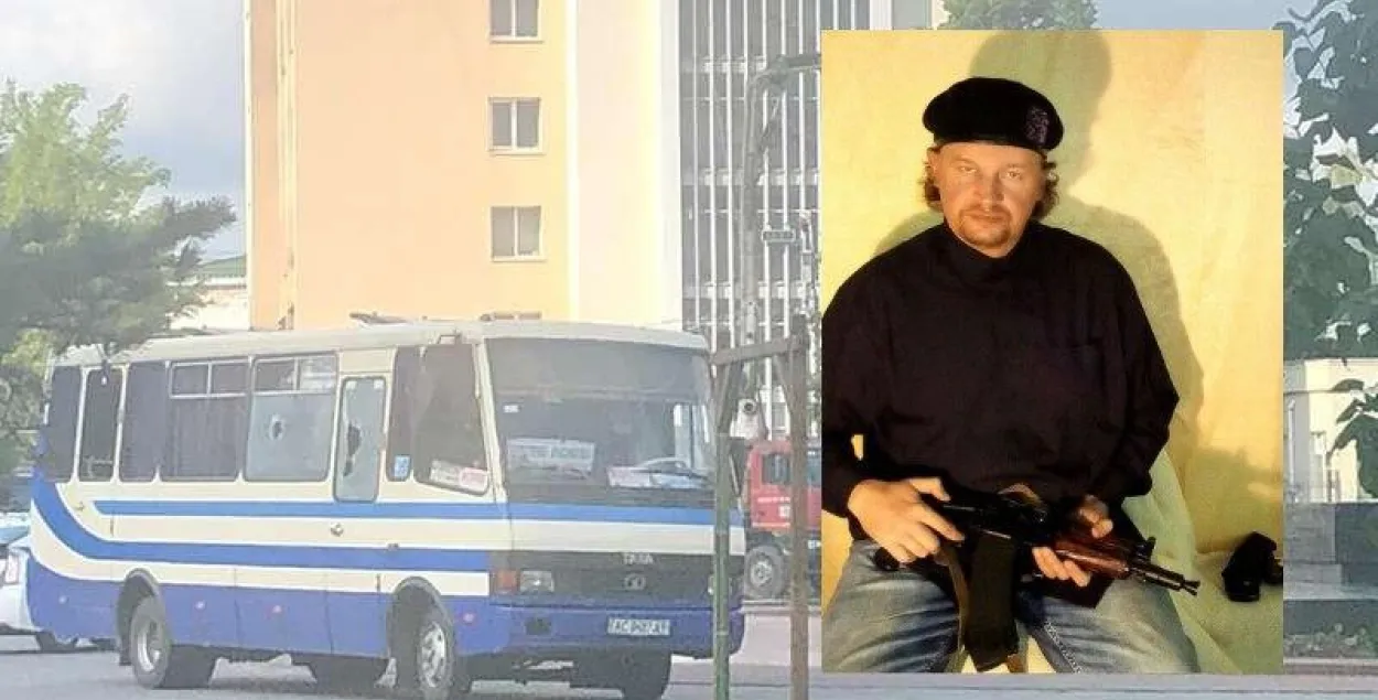 Максим Плохой, захвативший заложников в Луцке / Коллаж УНИАН