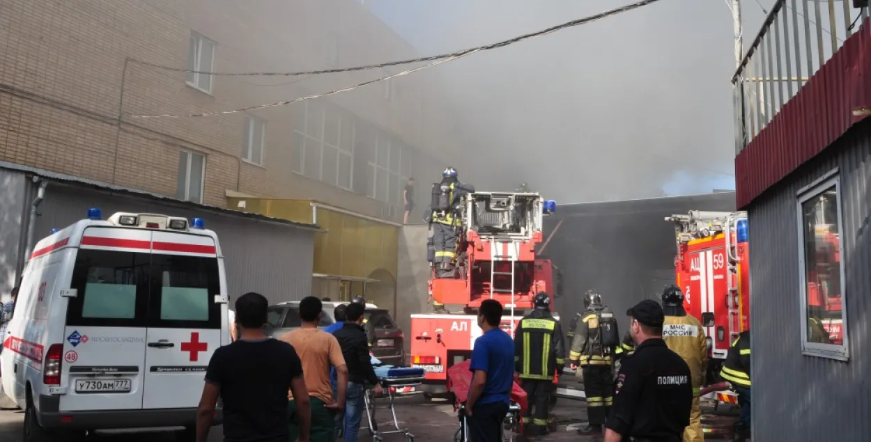 У Маскве на пажары на складзе загінула 17 чалавек