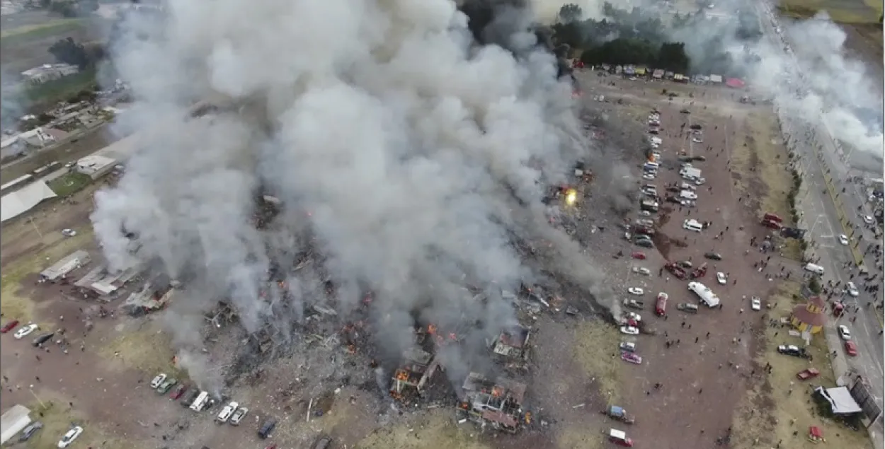 Пры выбуху на кірмашы феерверкаў у Мексіцы загінулі 29 чалавек