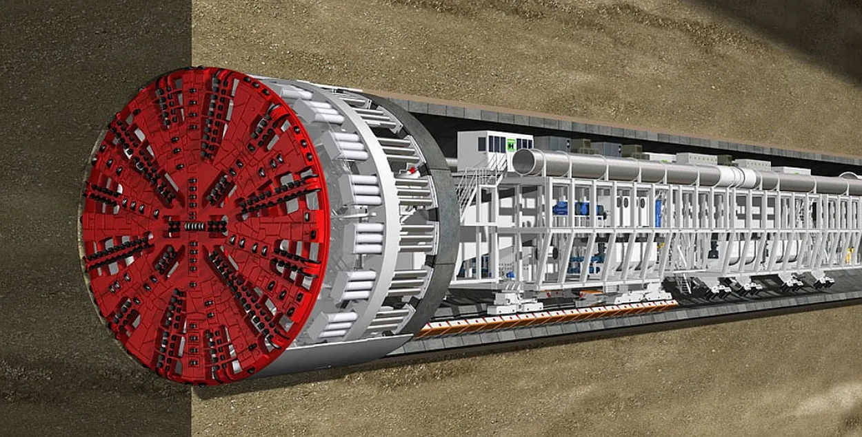 Апарат "Алеся", які капае метро, спыніўся каля падземнага сховішча Нацбанка