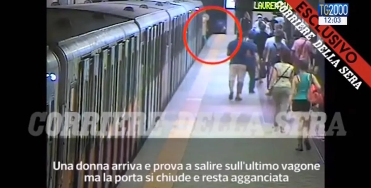 З'явілася відэа здарэння з беларускай у рымскім метро
