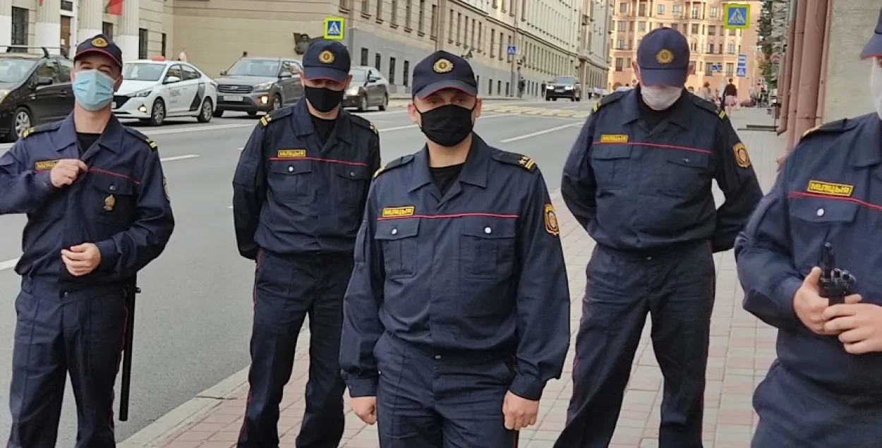 Милиционеры на минских улицах / Еврорадио