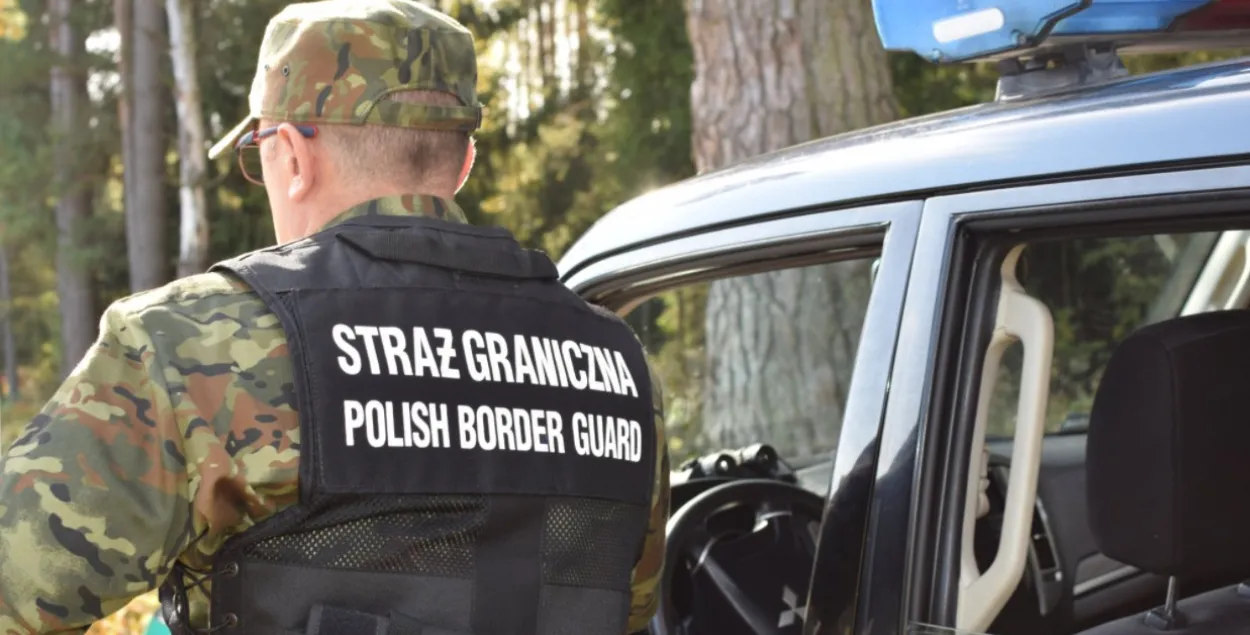 Затрыманыя 7 мігрантаў і яшчэ 13 чалавек, якія дапамагалі ў незаконным пераходзе мяжы / twitter.com/Straz_Graniczna