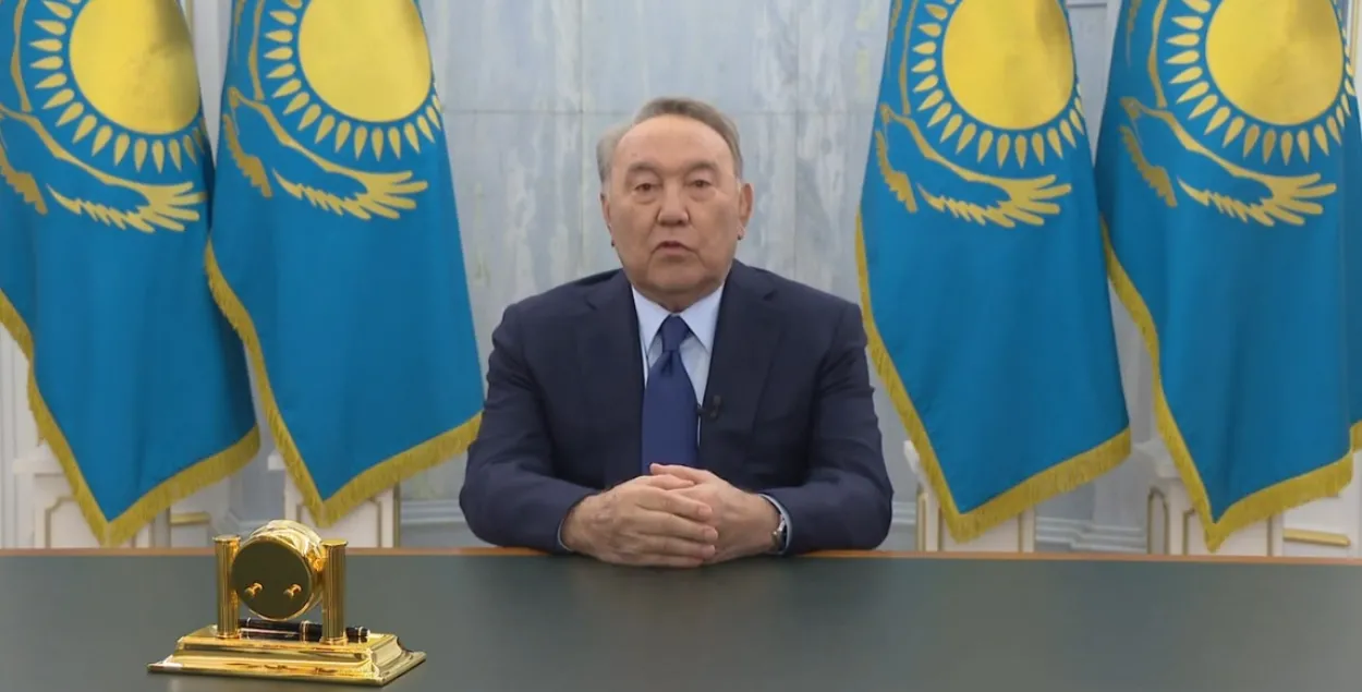 Экс-президент Казахстана Нурсултан Назарбаев записал видеообращение