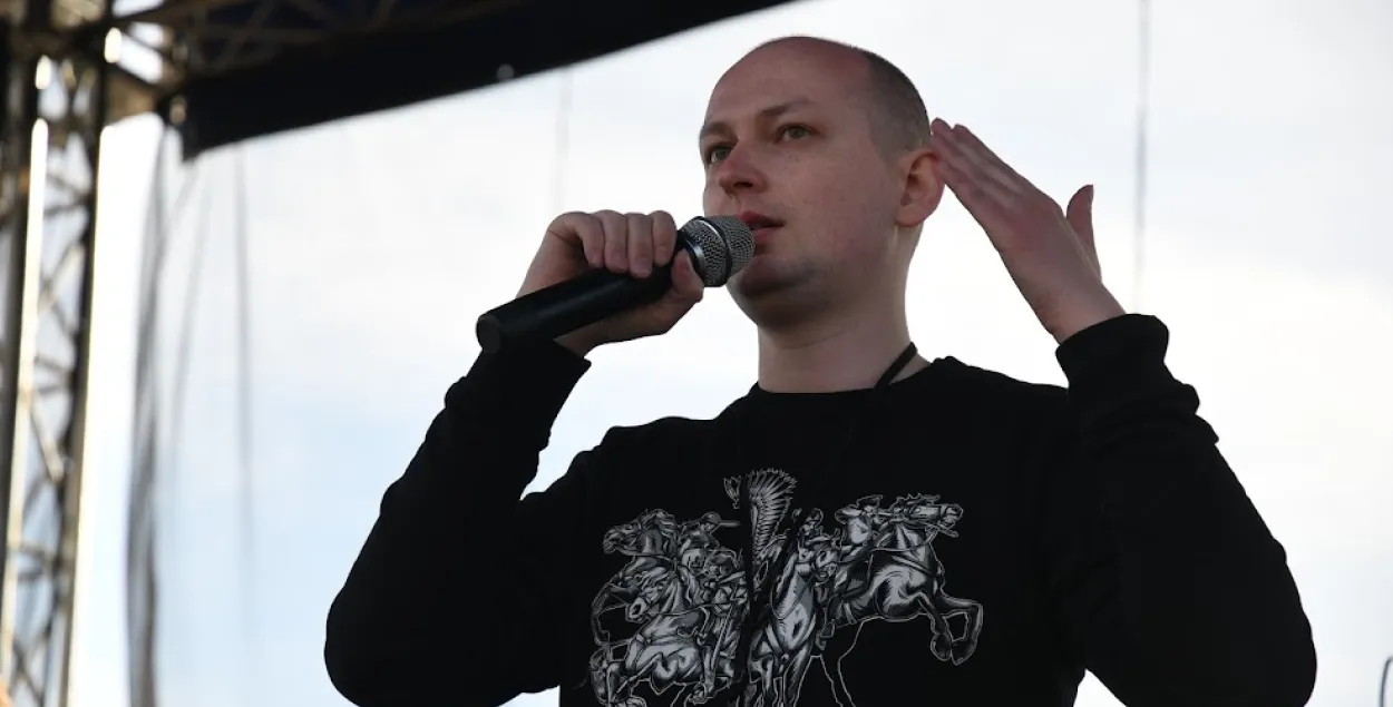 Эдуард Пальчис на праздновании Дня Воли / Еврорадио