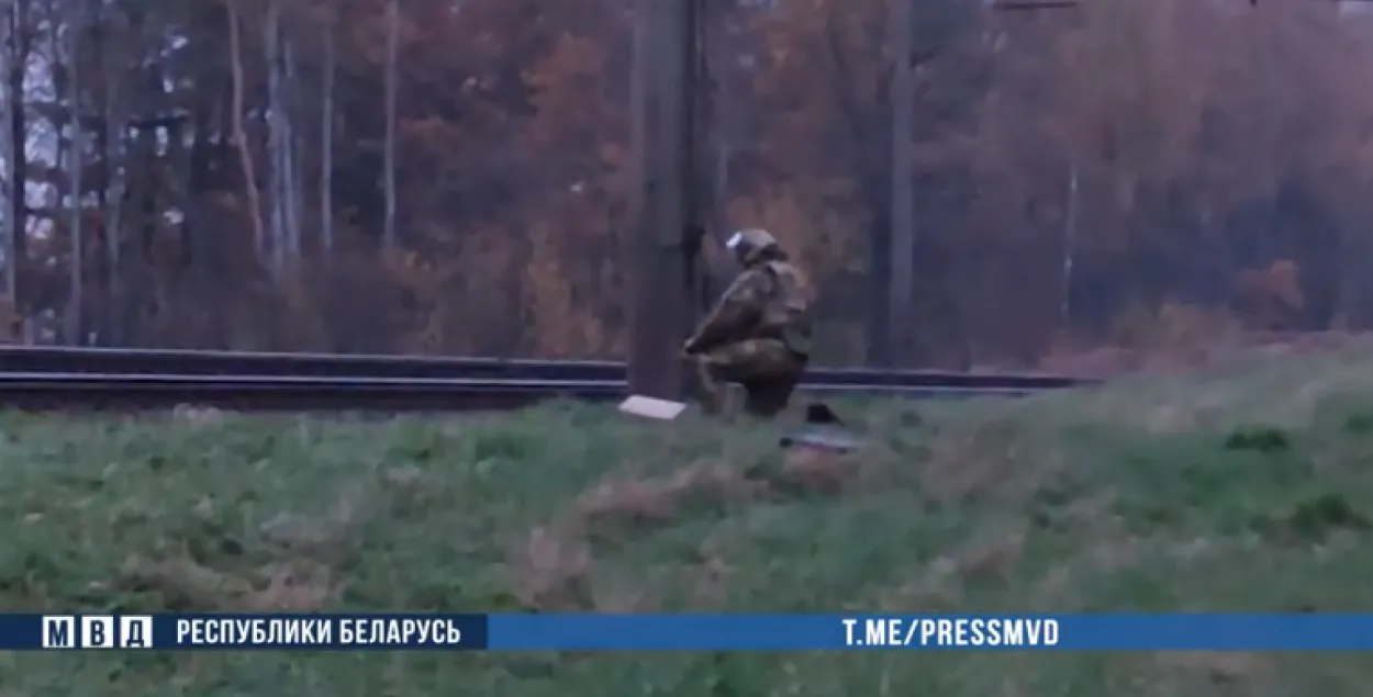 Сапер на железной дороге / Скриншот с видео МВД