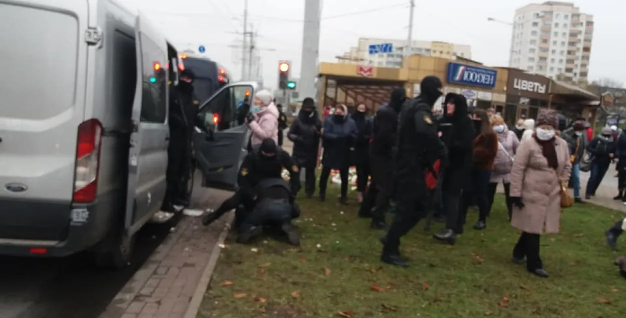 Затрыманні каля станцыі метро "Пушкінская" / З Facebook Барыса Пастарнака