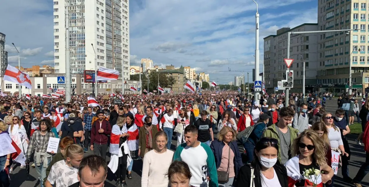 Марш Герояў у Мінску 13 верасня 2020 года / Еўрарадыё