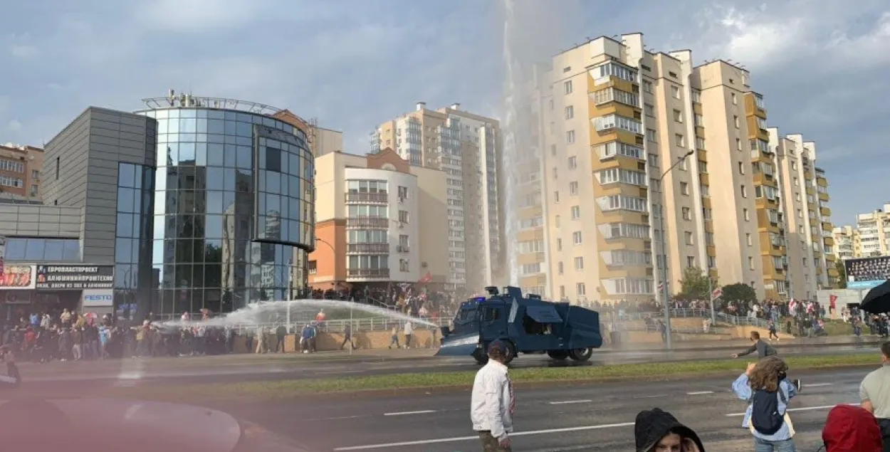 Водомет в Минске, 4 октября 2020-го / Еврорадио
