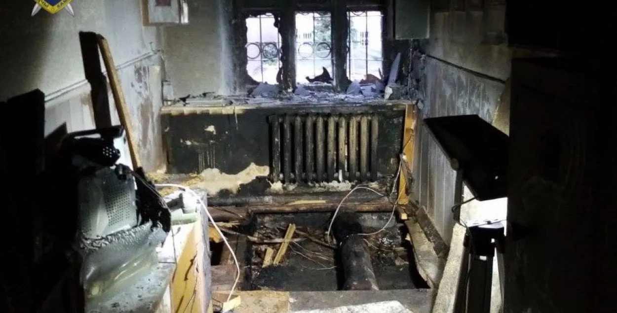 Выгаралы службовы пакой мазырскай ДАІ