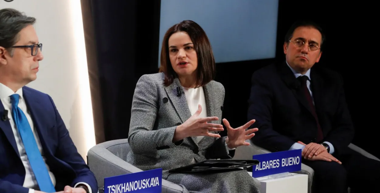 Святлана Ціханоўская ў Давосе / Reuters 