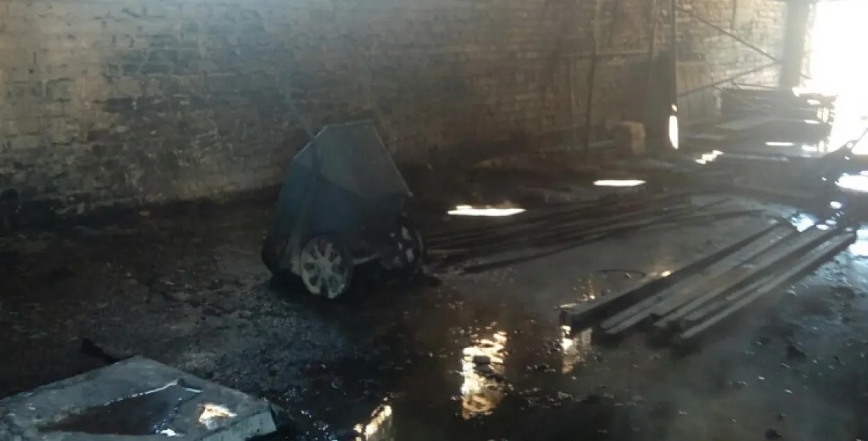 Пажар на пошце ліквідавалі гродзенскія ратавальнікі