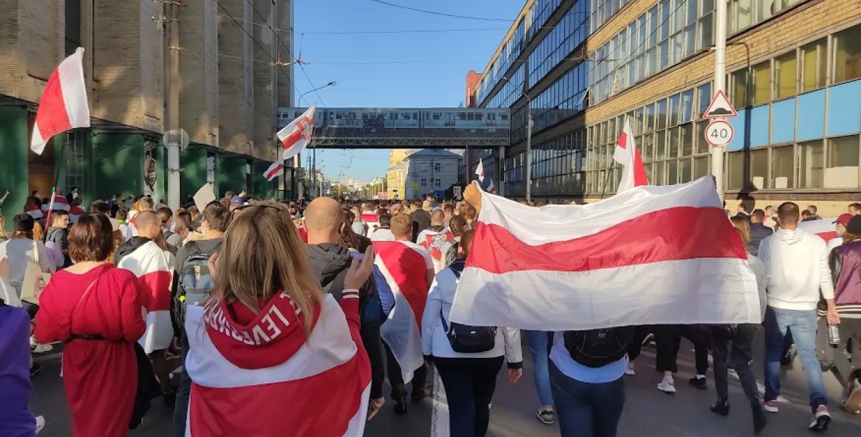 Акция протеста в Минске в 2020 году / Еврорадио