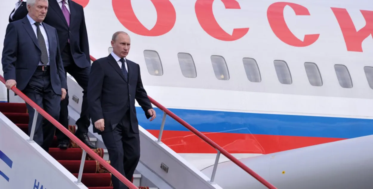 У Мінск прыляцеў Уладзімір Пуцін