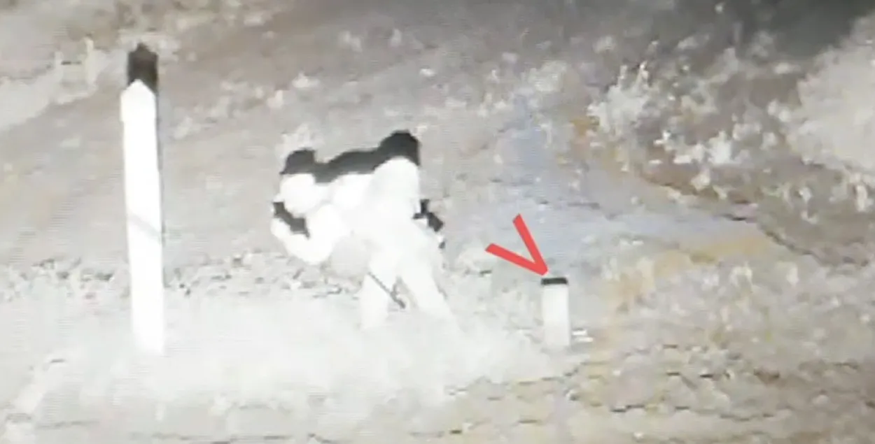 Белорусский пограничник попал на видео / pasienis.lt