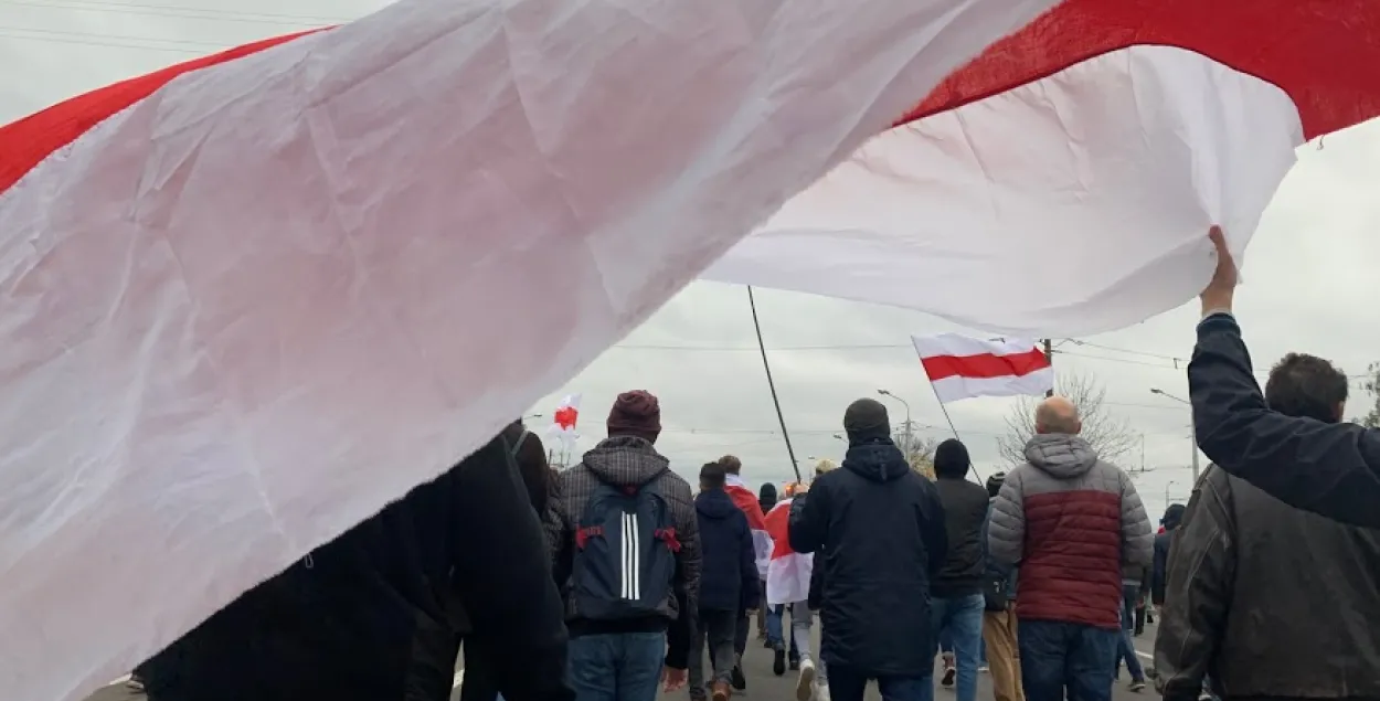 Во время уличного шествия осенью 2020 года / Еврорадио